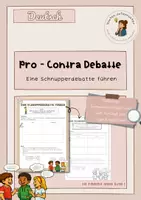 Vorschau - Arbeitsblätter - Eine Schnupperdebatte führen (Pro/Contra - Debatte) / Jugend debattiert - Deckblatt