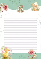 Vorschau - Stationenlernen - Briefpapier Enten im Frühling 2. bis 6. Klasse Grundschule - Seite 2