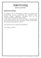 Vorschau - Mal- und Bastelvorlagen - Valentinstag Grüße fächerübergreifend Sek I Grundschule - Seite 1