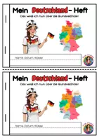Vorschau - Arbeitsblätter - Deutschland und seine Bundesländer inkl. Infokarten - Deckblatt