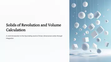 Vorschau - Präsentationen/Tafelbilder - Bilingualer Mathe-Unterricht: Solids of Revolution & Volume Calculation | Presentation - Deckblatt