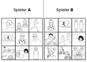 Vorschau - Spiele - Lotto-Spiel: Verben mit Vokalwechsel – DaF / DaZ - Seite 1