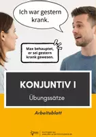 Vorschau - Arbeitsblätter - Konjunktiv I Übungssätze - Deckblatt