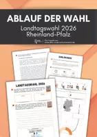 Vorschau - Arbeitsblätter - Ablauf der Wahl - Landtagswahl Rheinland-Pfalz 2026 (Infotext & Schaubild) - Deckblatt