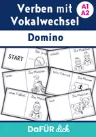 Vorschau - Spiele - Verben mit Vokalwechsel | Domino | A1 A2 | DaF DaZ - Deckblatt