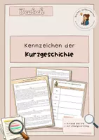 Vorschau - Arbeitsblätter - Die Textsortenmerkmale der Kurzgeschichte (mit Interactive!) - Deckblatt