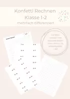 Vorschau - Spiele - Mathe an Karneval und Fasching - Konfetti Rechnen - Deckblatt