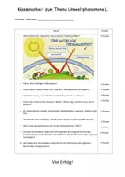 Vorschau - Klassenarbeiten - Klassenarbeit Klimawandel Umweltphänomene differnziert - Deckblatt