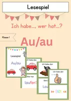 Vorschau - Spiele - Lesespiel Au/au - Silbenschrift - Deckblatt