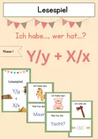 Vorschau - Spiele - Lesespiel Y/y + X/x - Deckblatt