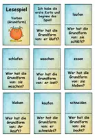 Vorschau - Spiele - Lesespiel Verben Grundform - Klasse 2,3,4 - Seite 1