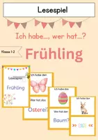 Vorschau - Spiele - Lesespiel Frühling - Silbenschrift - Deckblatt