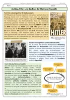 Vorschau - Arbeitsblätter - Das Ende der Weimarer Republik AB7 Hitlers Aufstieg (Arbeitsblätter) - Seite 1