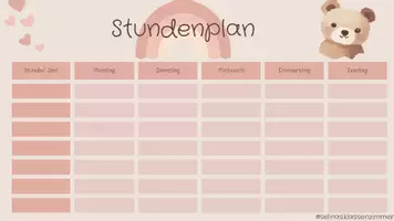 Vorschau - Poster - Stundenplan zum selber Ausfüllen - Seite 2