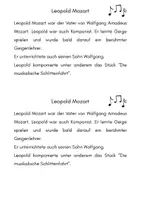 Vorschau - Arbeitsblätter - Info-Text zu Leopold Mozart - Deckblatt