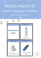 Vorschau - Spiele - Bewegungsspiel Sportferien,Faschingferien - Rückblick Sportferien, Faschingferien - Deckblatt