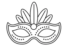 Vorschau - Mal- und Bastelvorlagen - Karneval/ Fasching Masken zum Ausdrucken - Seite 1