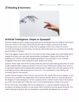 Vorschau - Unterrichtsreihen - Englischunterricht: Artificial Intelligence (AI) - Utopia or Dystopia? - Künstliche Intelligenz (KI) in der Gesellschaft - Seite 1