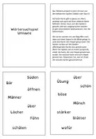 Vorschau - Spiele - Wörtersuchspiel Umlaute Karten groß und klein - Seite 1