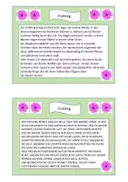 Vorschau - Aufgabenkarten - Texte unter der Lupe - Die 4 Jahreszeiten - Seite 1
