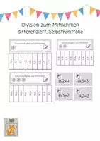 Vorschau - Bildkarten - Divisionaufgaben to go - differenziert - Deckblatt