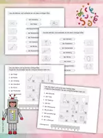 Vorschau - Arbeitsblätter - Lese-Mal-Heft - Fasching/ Karneval - 30 Seiten flexibel zusammenstellbar für Klasse 1/2 - lesen und malen - Seite 2