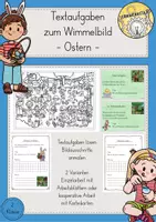 Vorschau - Stundenentwürfe - Textaufgaben Sachrechnen Wimmelbild Ostern Materialpaket - Seite 1