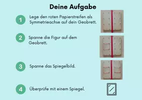 Vorschau - Aufgabenkarten - Aufgabenkarten zur Einheit Spiegeln am Geobrett - Seite 3