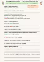 Vorschau - Arbeitsblätter - Reading comprehension: A normal schoolday - Seite 1