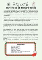 Vorschau - Arbeitsblätter - Reading comprehension: Christmas at Emma's house - Deckblatt