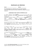 Vorschau - Arbeitsblätter - Lückentext: Märchenmerkmale - Deckblatt
