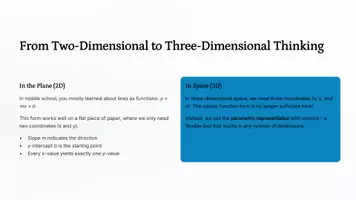 Vorschau - Präsentationen/Tafelbilder - Bilingualer Mathe-Unterricht: Lines in 3D Space – Parametric Representation | Presentation - Seite 3