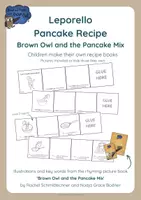 Vorschau - Mal- und Bastelvorlagen - Brown Owl and the Pancake Mix - Recipe Leporello - Deckblatt