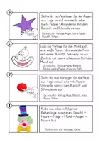 Vorschau - Mal- und Bastelvorlagen - Bastelvorlage / Fensterbilder Clown (verschiedene Vorlagen + Beispielbilder) für Karneval / Fasching - Seite 2