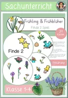 Vorschau - Spiele - Frühblüher Spiel Finde 2 - Sachunterricht Grundschule - Deckblatt