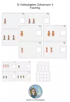 Vorschau - Fördermaterial/Inklusion - 12 Klettaufgaben Zählen ZR 3 Fasching - Deckblatt