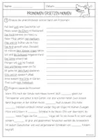 Vorschau - Arbeitsblätter - Pronomen ersetzen Nomen - Seite 2