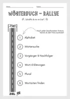 Vorschau - Arbeitsblätter - Wörterbuch-Rallye - Deckblatt