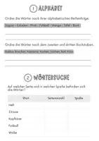 Vorschau - Arbeitsblätter - Wörterbuch-Rallye - Seite 1