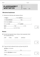 Vorschau - Arbeitsblätter - Wortarten Test und Klassenarbeit + Übungsarbeit - Seite 2