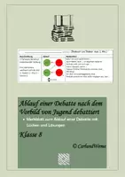 Vorschau - Arbeitsblätter - Der Ablauf einer Debatte nach dem Vorbild von Jugend debattiert - Deckblatt