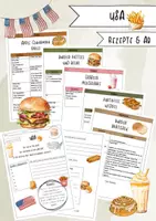 Vorschau - Arbeitsblätter - Länderküche USA - AB & Rezepte - Deckblatt
