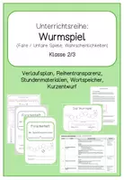 Vorschau - Stundenentwürfe - Unterrichtsreihe Wurmspiel (Wahrscheinlichkeiten) - Deckblatt