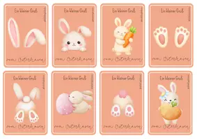 Vorschau - Bildkarten - Ein kleiner Gruß vom Osterhasen - Deckblatt