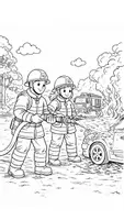 Vorschau - Arbeitsblätter - Ausmalbilder zur Feuerwehrreihe - Seite 2