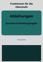 Vorschau - Merkblätter - Ableitungsregeln - Produkt, Quotienten und Kettenregel - Deckblatt