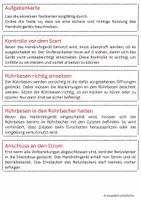 Vorschau - Arbeitsblätter - Das Handrührgerät – Checkliste zur fachgerechten Nutzung (Arbeitsschritte ordnen) - Seite 1