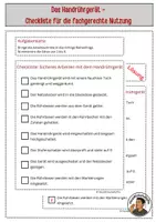 Vorschau - Arbeitsblätter - Das Handrührgerät - Checkliste für die fachgerechte Nutzung (Nummerieren) - Deckblatt