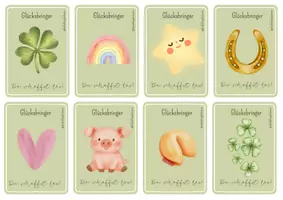 Vorschau - Bildkarten - Glücksbringer - Kärtchen - Deckblatt