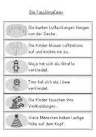 Vorschau - Arbeitsblätter - Laufdiktat Schleichdiktat Fasching Karneval - Deckblatt
